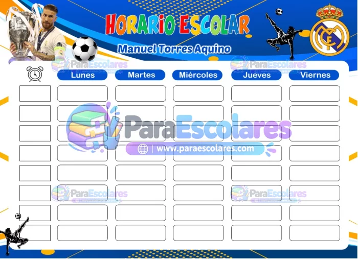 Real Madrid Horario Escolar